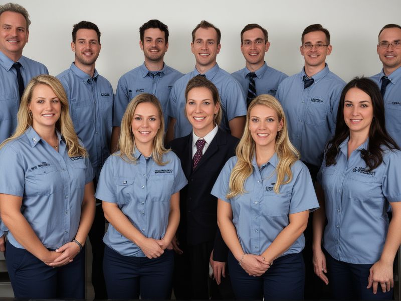Professional service team photo for contact section